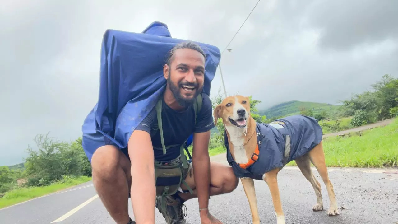 Meet the man who takes his dog for a walk in India