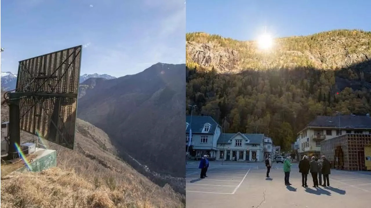 An Italian village uses a giant mirror to capture sunlight. Credit: Instagram/ozgursorgulayan