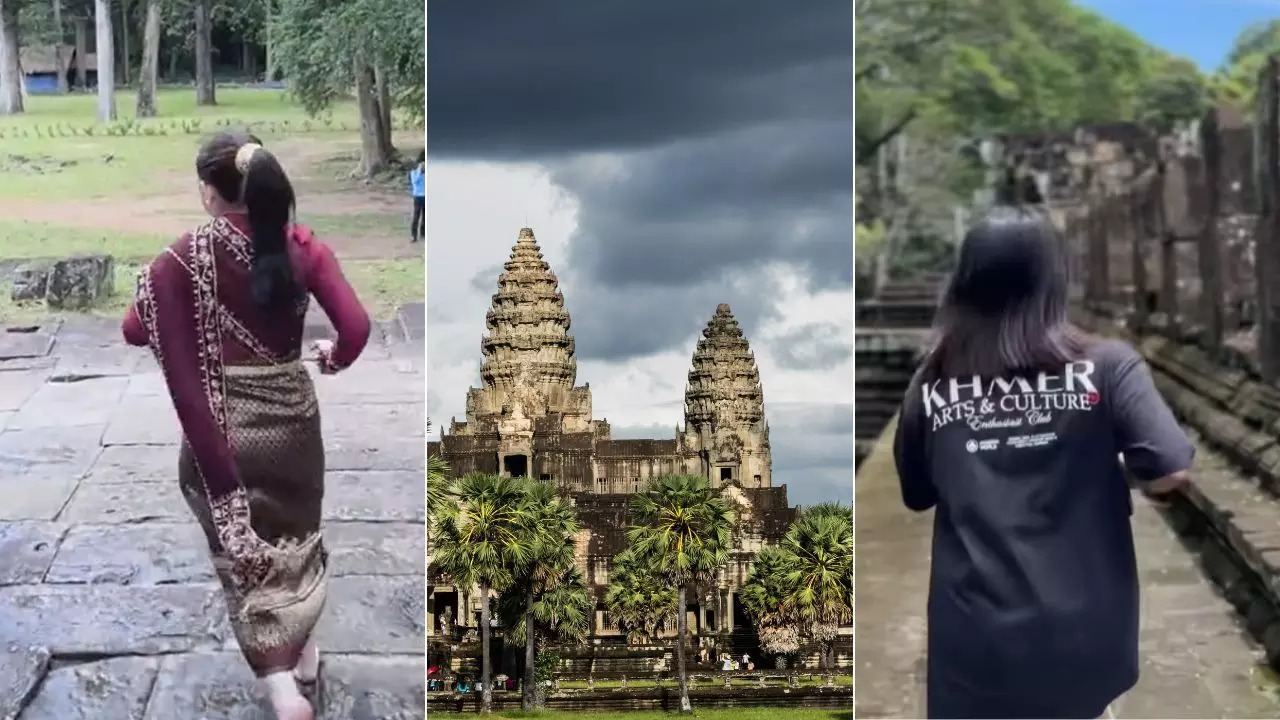 Viral videos of careless tourists on a real 'temple tour' at Angkor Wat have shocked experts