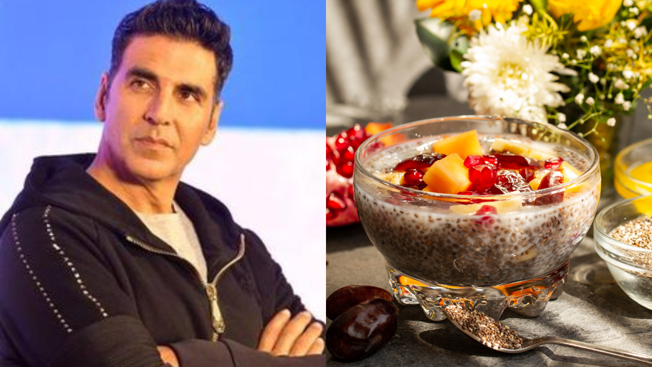 Akshay Kumar: Chia pudding with red berries