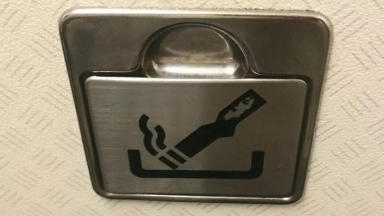 Why do airplanes still have ashtrays when you can't smoke during a flight?