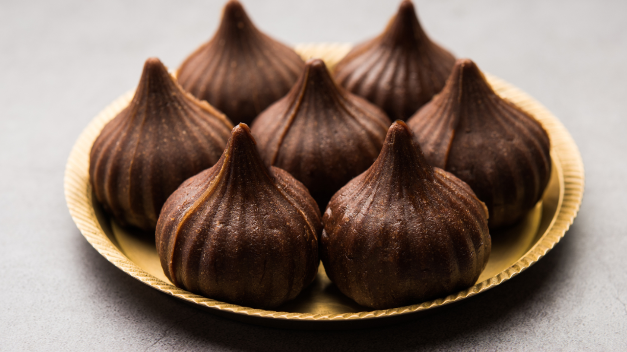 Ragi and pumpkin modak